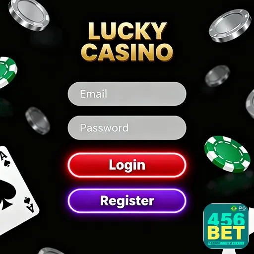 Imagem de tela de login de cassino em dispositivo móvel